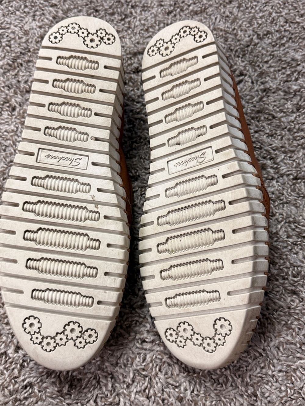 Skechers Camel Slip-On Leather-Espadrille Shoes - Picture 8 of 8